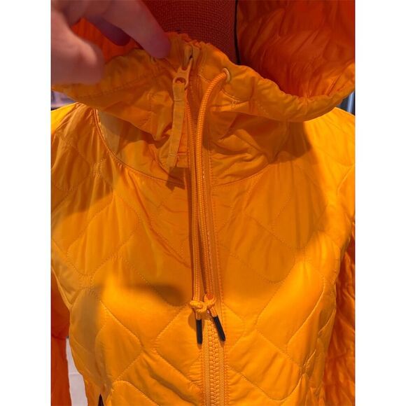 Columbia Women's Insulated Bomber Jacket Yellow Size L Hooded Casual - Picture 3 of 16